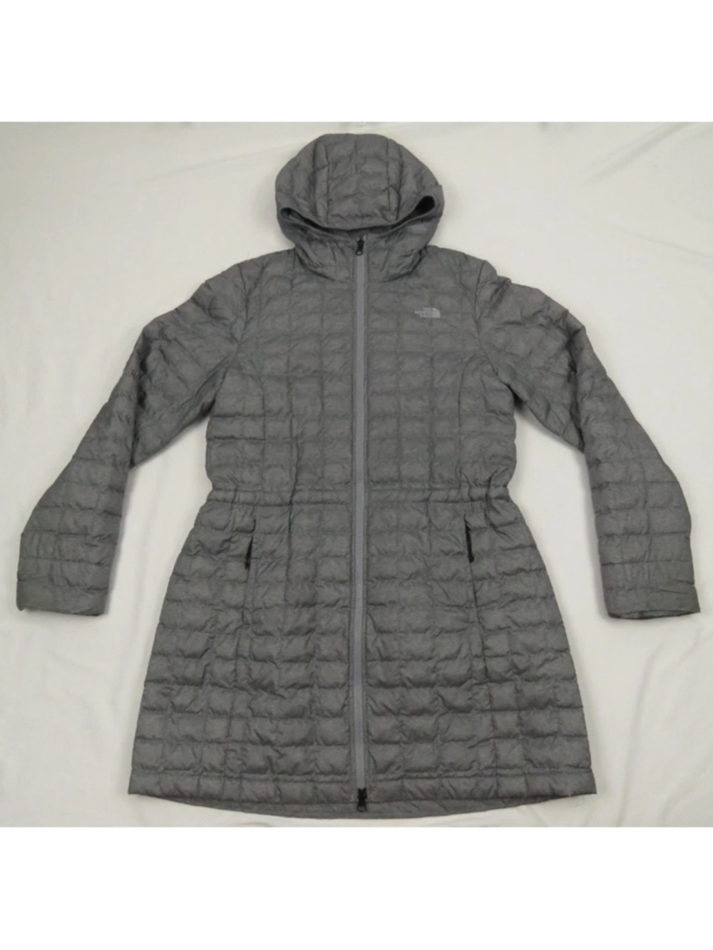 The North Face Thermoball Primaloft Eco Quilted Full Zip Long Puffer Coat Jacket